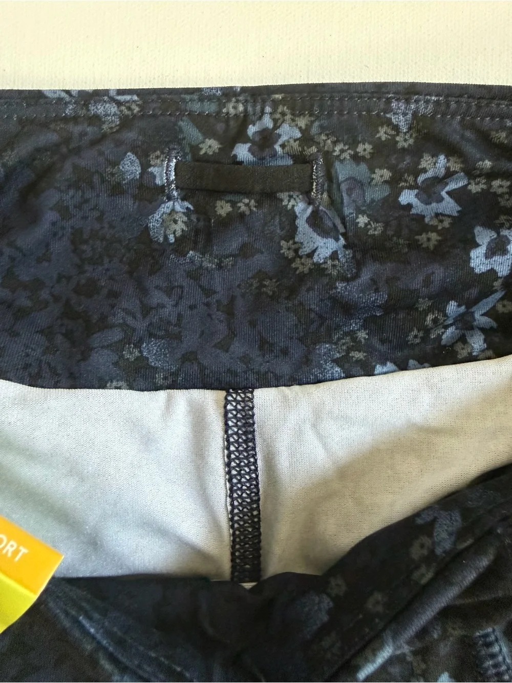 all in motion Navy Blue Floral Layered Skort w/Drawstring Adjustable Fit NWT